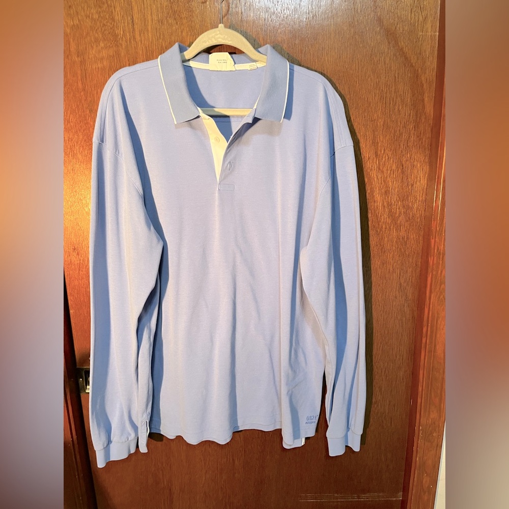 Men’s McIlhenny dry goods baby‎ blue long sleeve polo